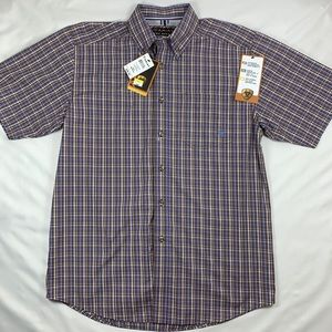 Ariat Men’s Blue Plaid S/S Medium Button Front